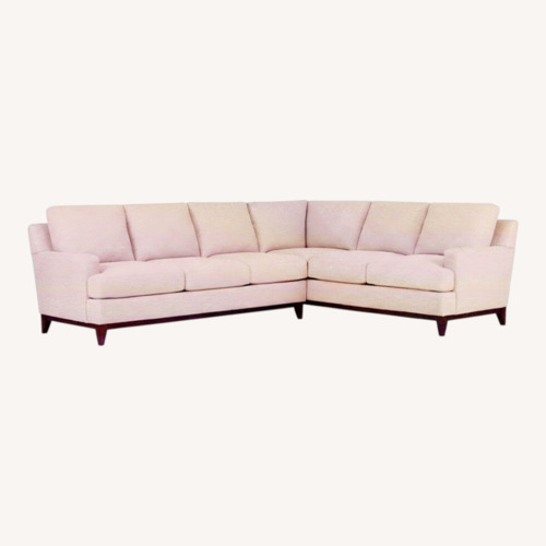 Used Kravet White Fabric 2 Piece Sectional for sale on AptDeco