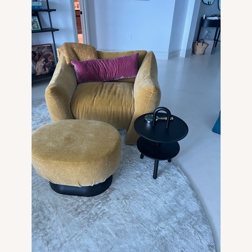 Used Maiden Home Mott Yellow Ottoman for sale on AptDeco