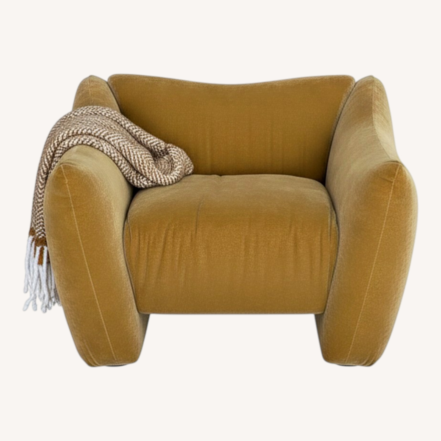 Maiden Home Mott Yellow Ottoman - image-3