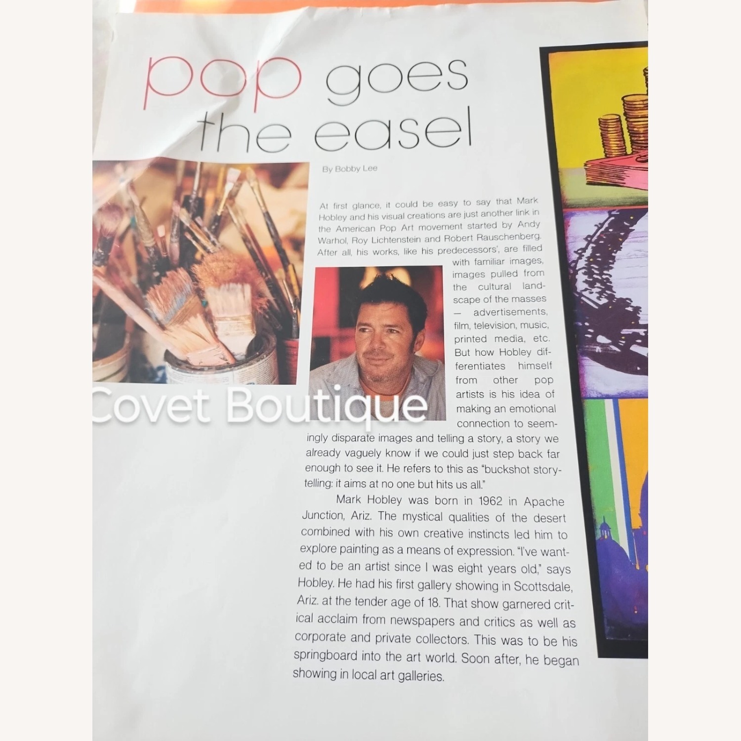 MARK HOBLEY Original Hand Signed Pop Art Painting  - image-12