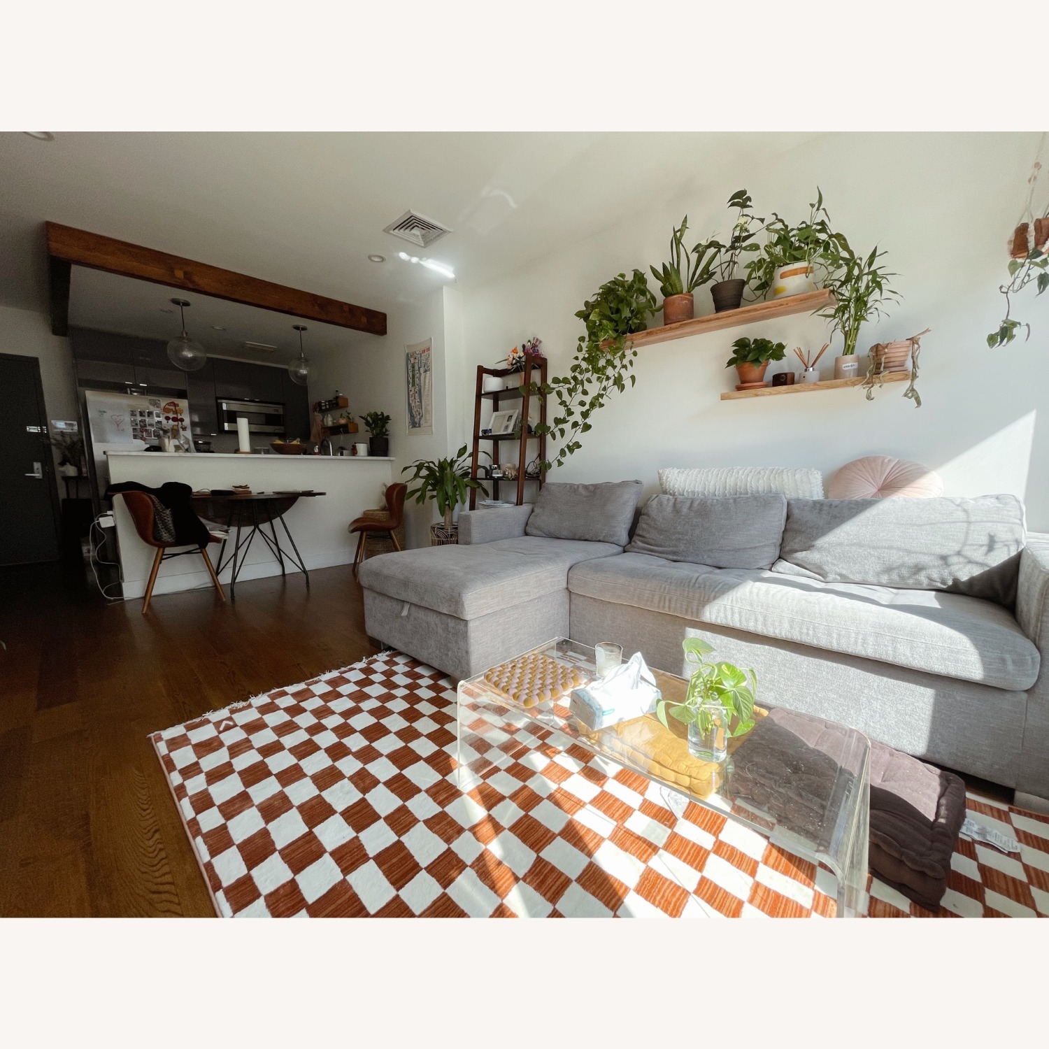 Article Soma Gray Left Sleeper Sectional w Storage & Sofa Bed - image-3