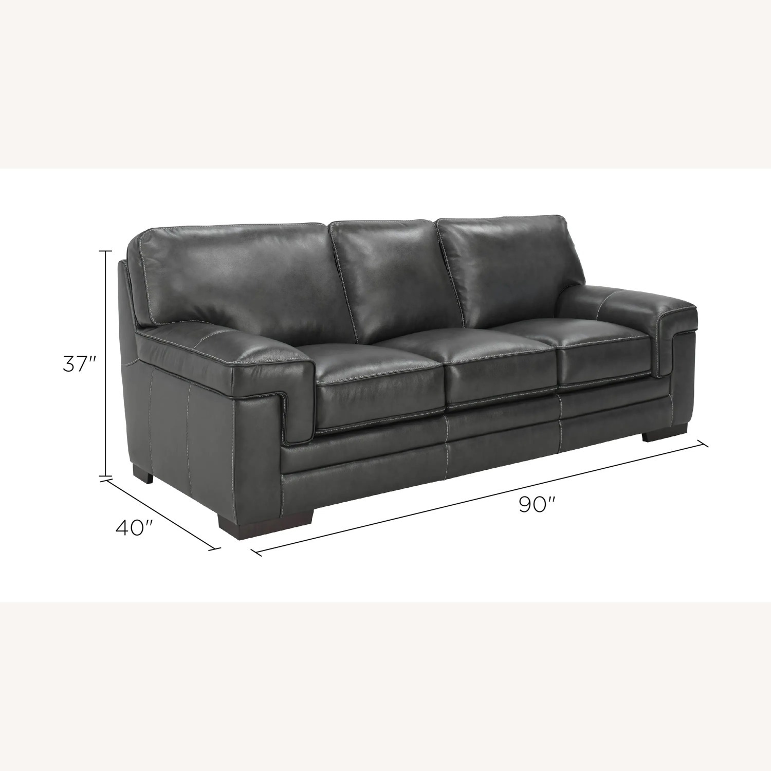 Raymour & Flanigan Colton Dark Gray 3+ Seater Sofa - image-6