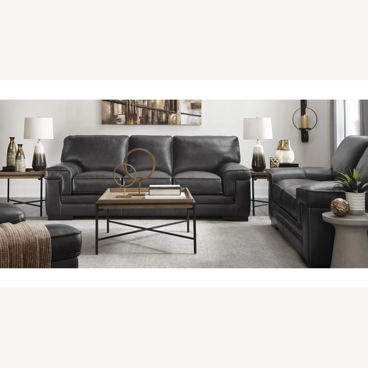 Raymour & Flanigan Colton Dark Gray 3+ Seater Sofa - image-2