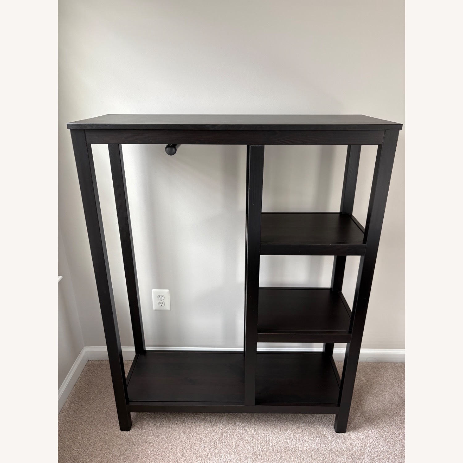 IKEA Hemnes Dark Brown Wood Open Wardrobe - image-1