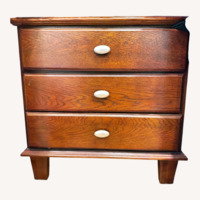 Dark Brown Wooden Nightstand