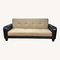 Light Brown Microsuede Futon