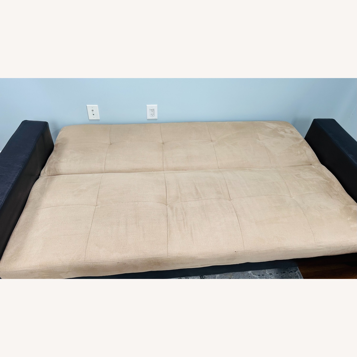 Light Brown Microsuede Futon - image-4