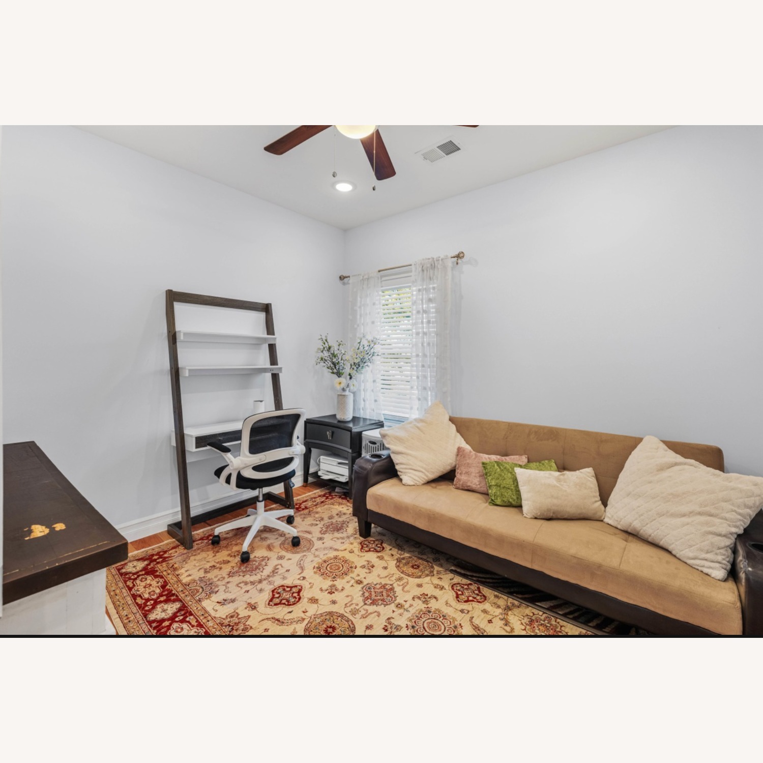 Light Brown Microsuede Futon - image-1