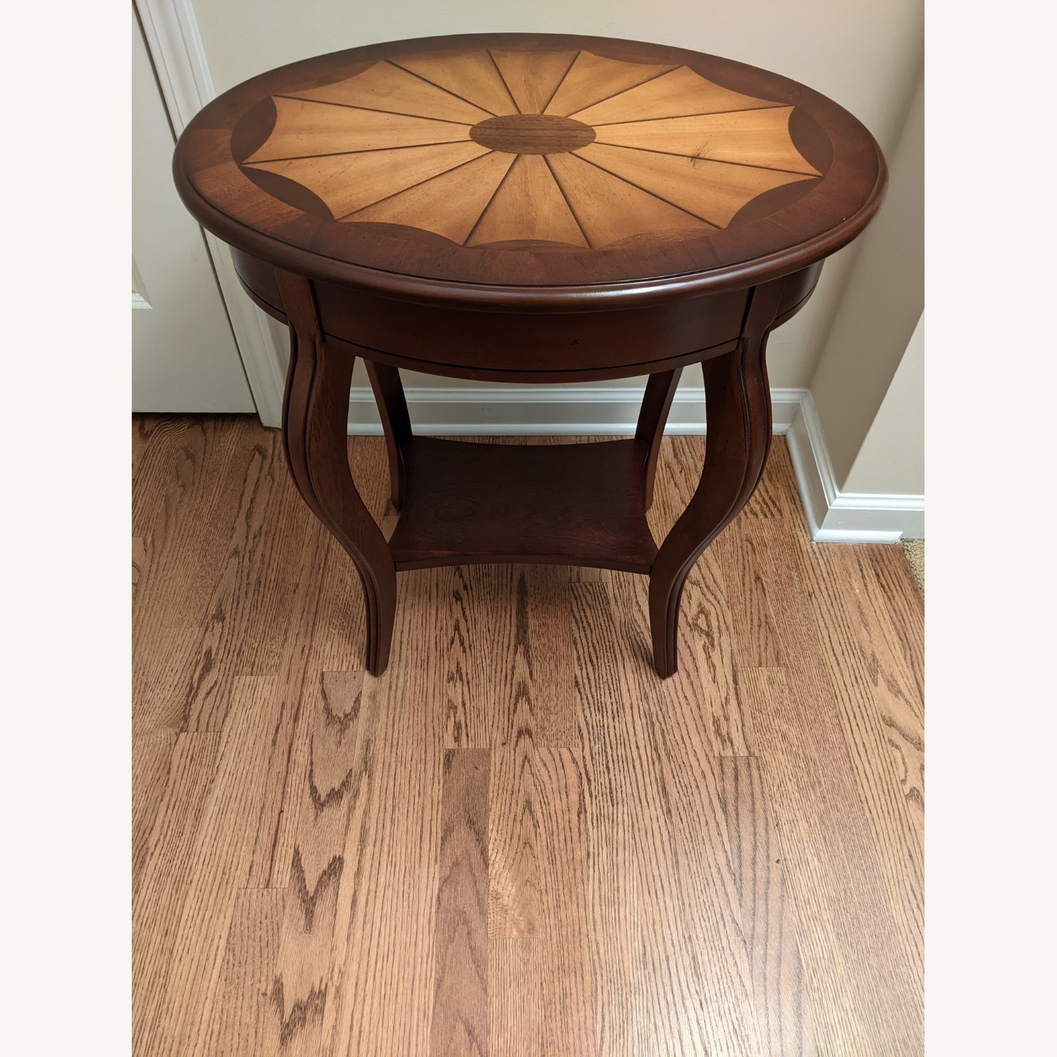 Dark Brown Wood Side Table - image-6