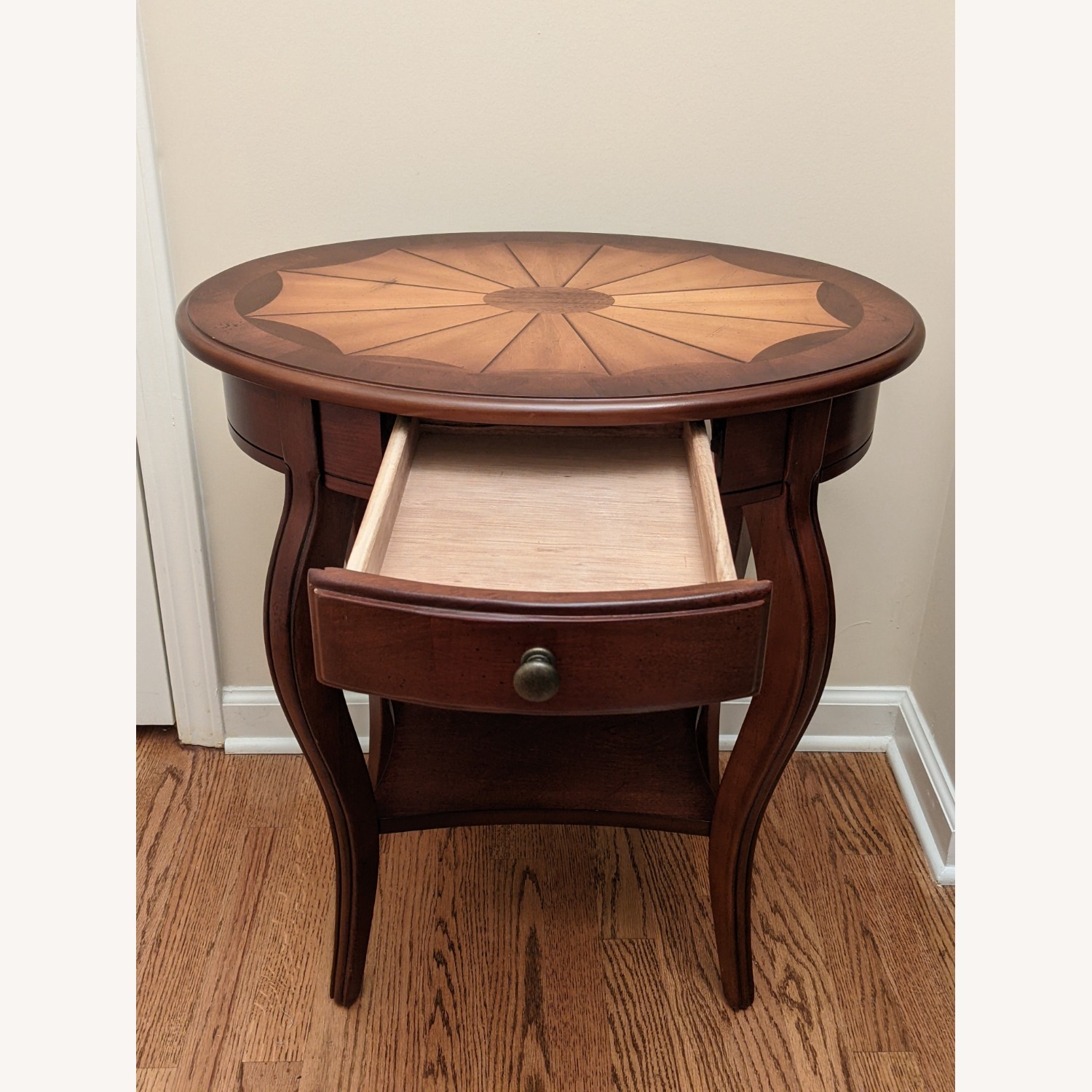 Dark Brown Wood Side Table - image-3