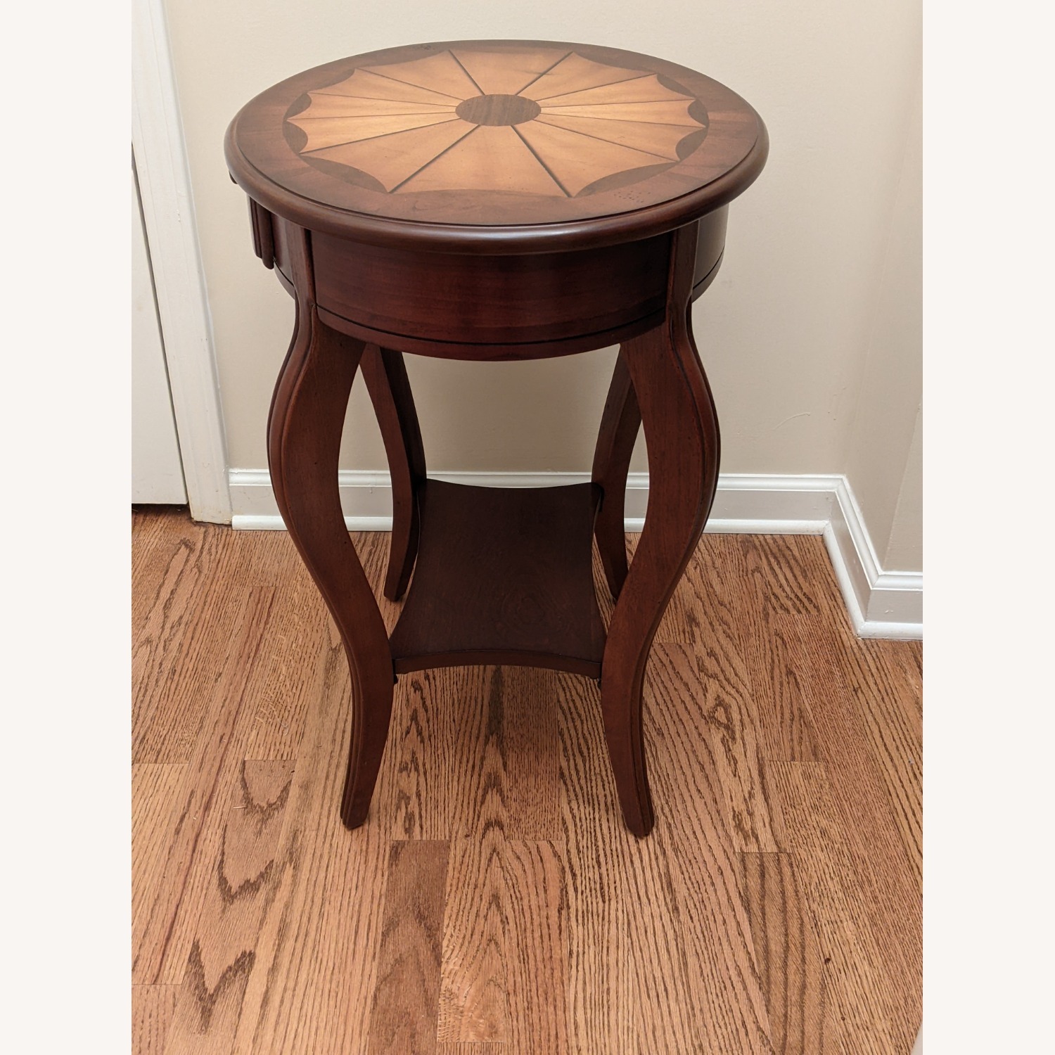 Dark Brown Wood Side Table - image-5