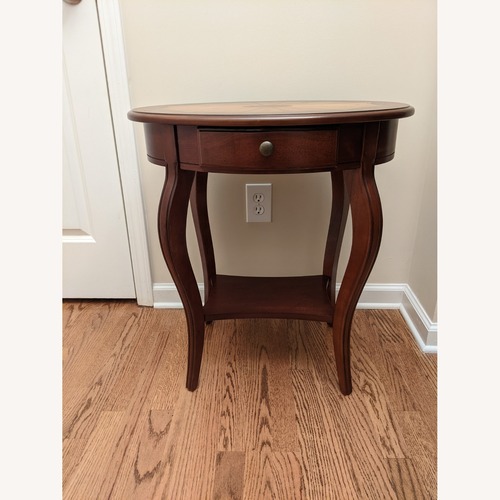 Used Dark Brown Wood Side Table for sale on AptDeco