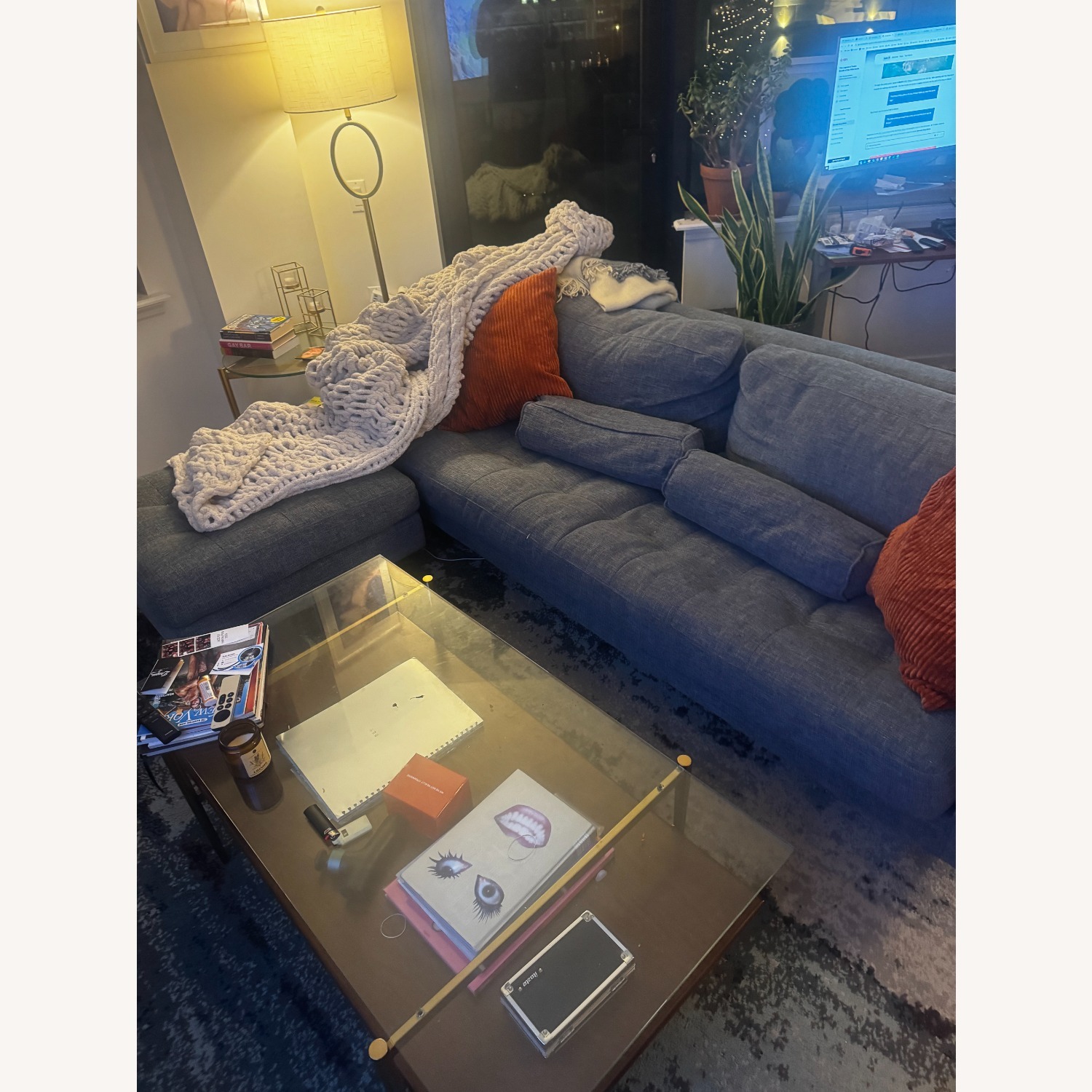 Article Sven Blue Fabric 3+ Seater Sofa - image-3