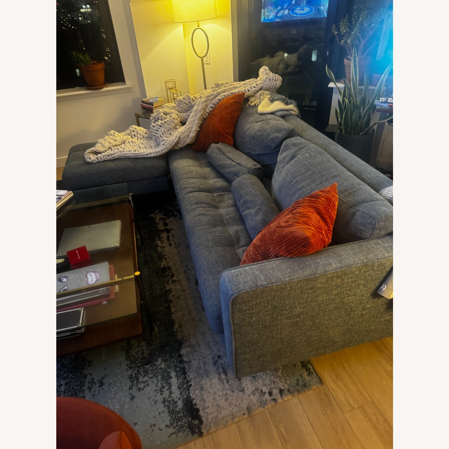 Article Sven Blue Fabric 3+ Seater Sofa - image-2
