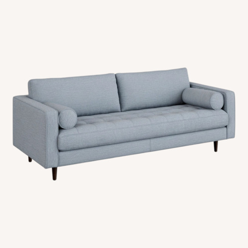 Used Article Sven Blue Fabric 3+ Seater Sofa for sale on AptDeco