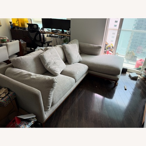 Used Castlery Owen Natural Fabric 2 Piece Sectional for sale on AptDeco