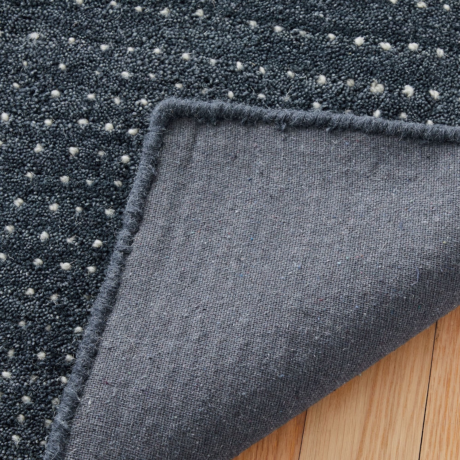 West Elm Graduated Dot Navy Wool Area Rug 8' x 10' - image-1
