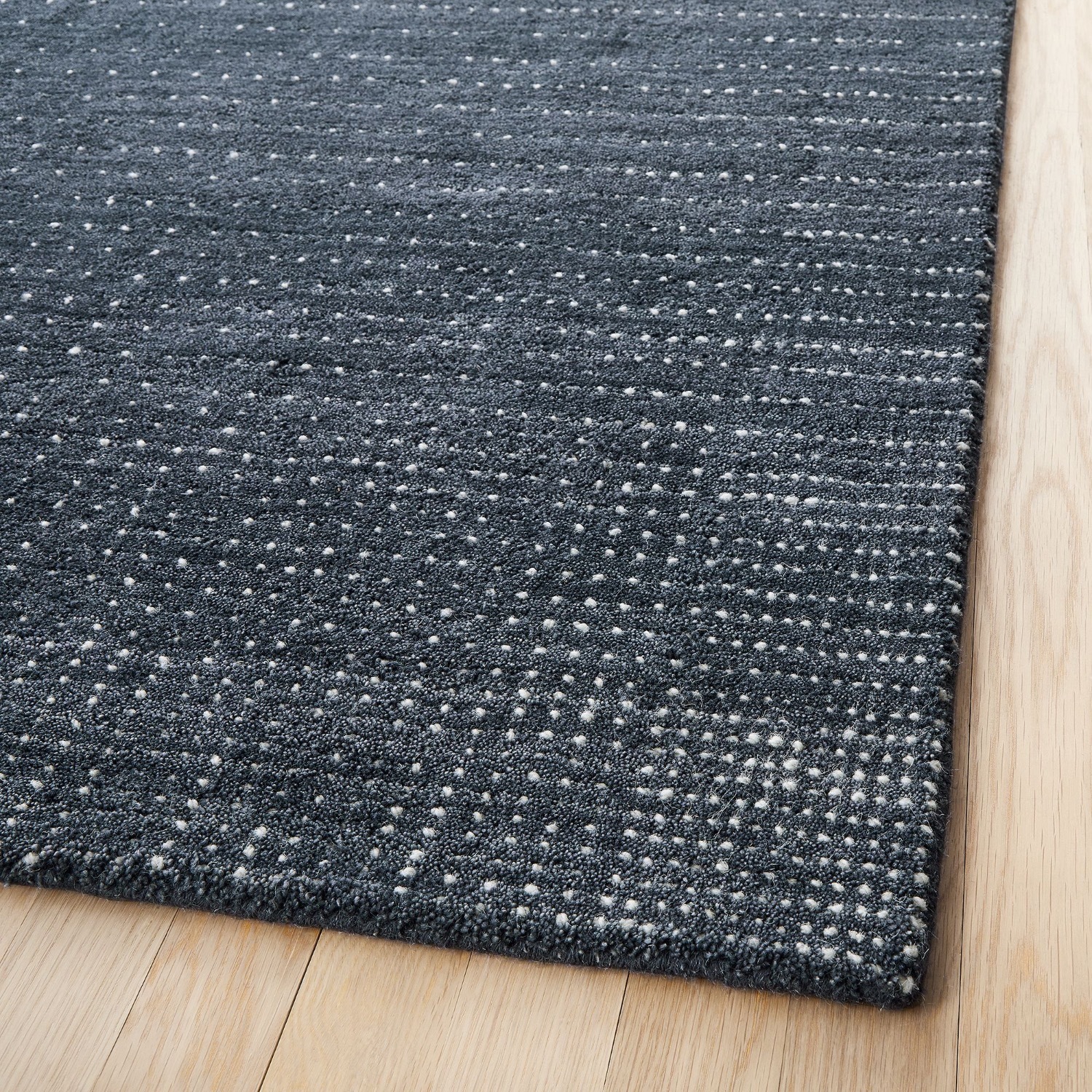 West Elm Graduated Dot Navy Wool Area Rug 8' x 10' - image-2