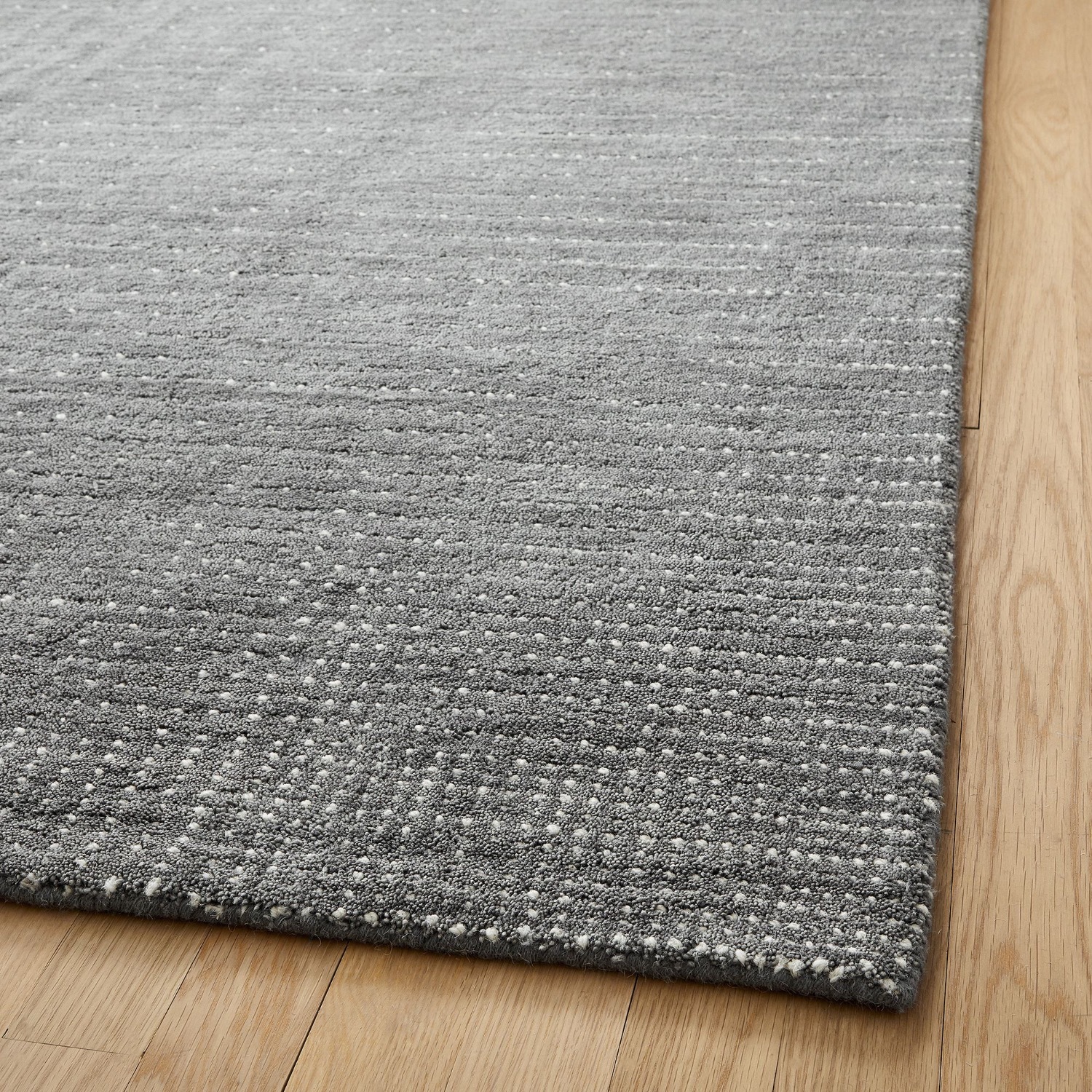 West Elm Graduated Dot Navy Wool Area Rug 8' x 10' - image-5