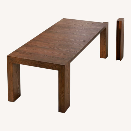 Used Transformer Table Dark Brown Wood Dining Table for sale on AptDeco