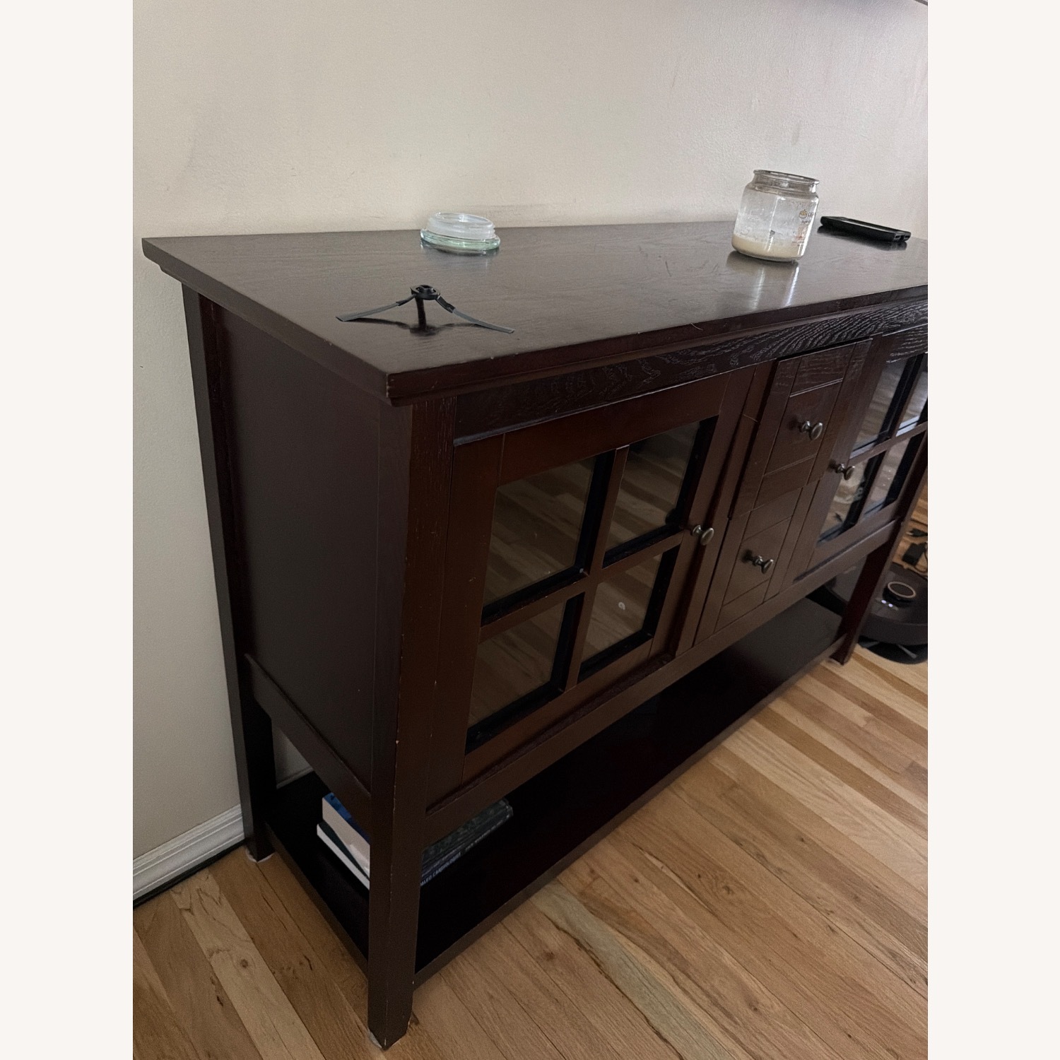 Dark Brown Wood Chest - image-3