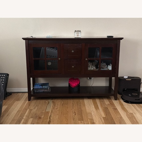 Used Dark Brown Wood Chest for sale on AptDeco