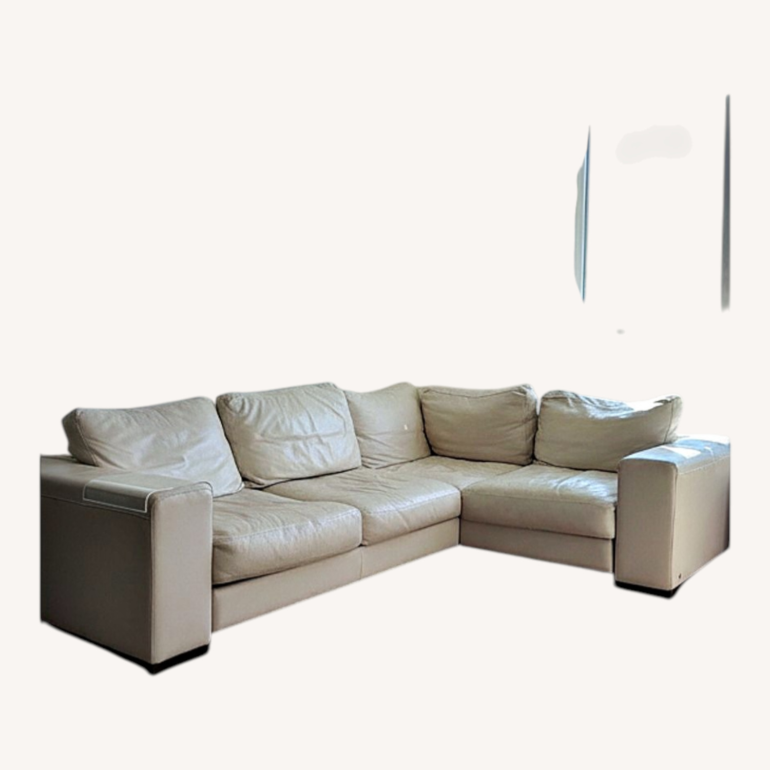 Natuzzi  Natural Leather 3+ Piece Sectional - image-6