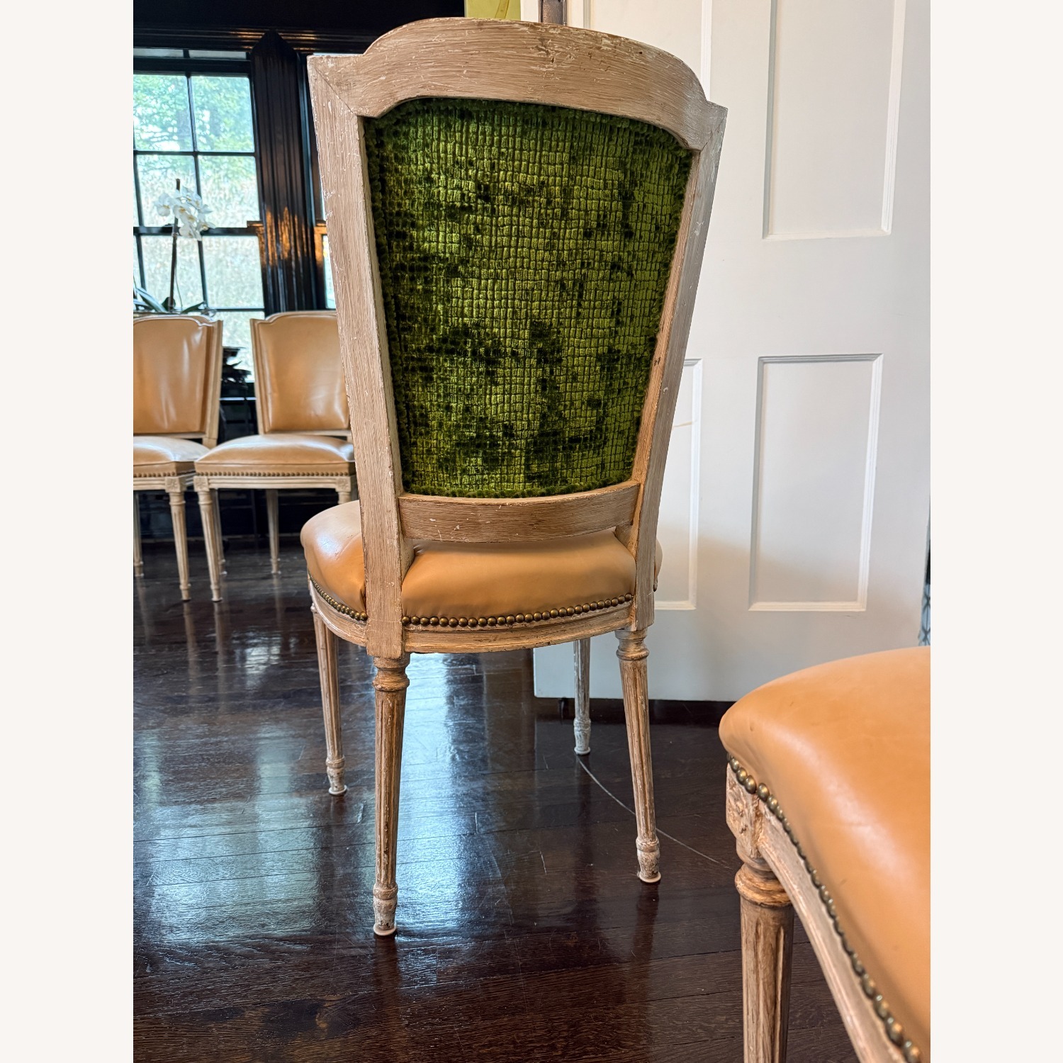 Vintage/Antique White Wood Dining Chairs - image-6