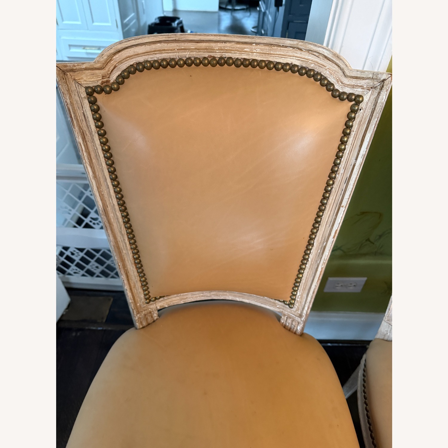 Vintage/Antique White Wood Dining Chairs - image-7