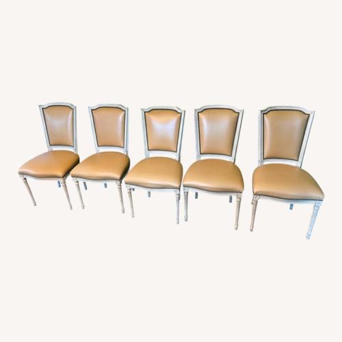 Used Vintage/Antique White Wood Dining Chairs for sale on AptDeco