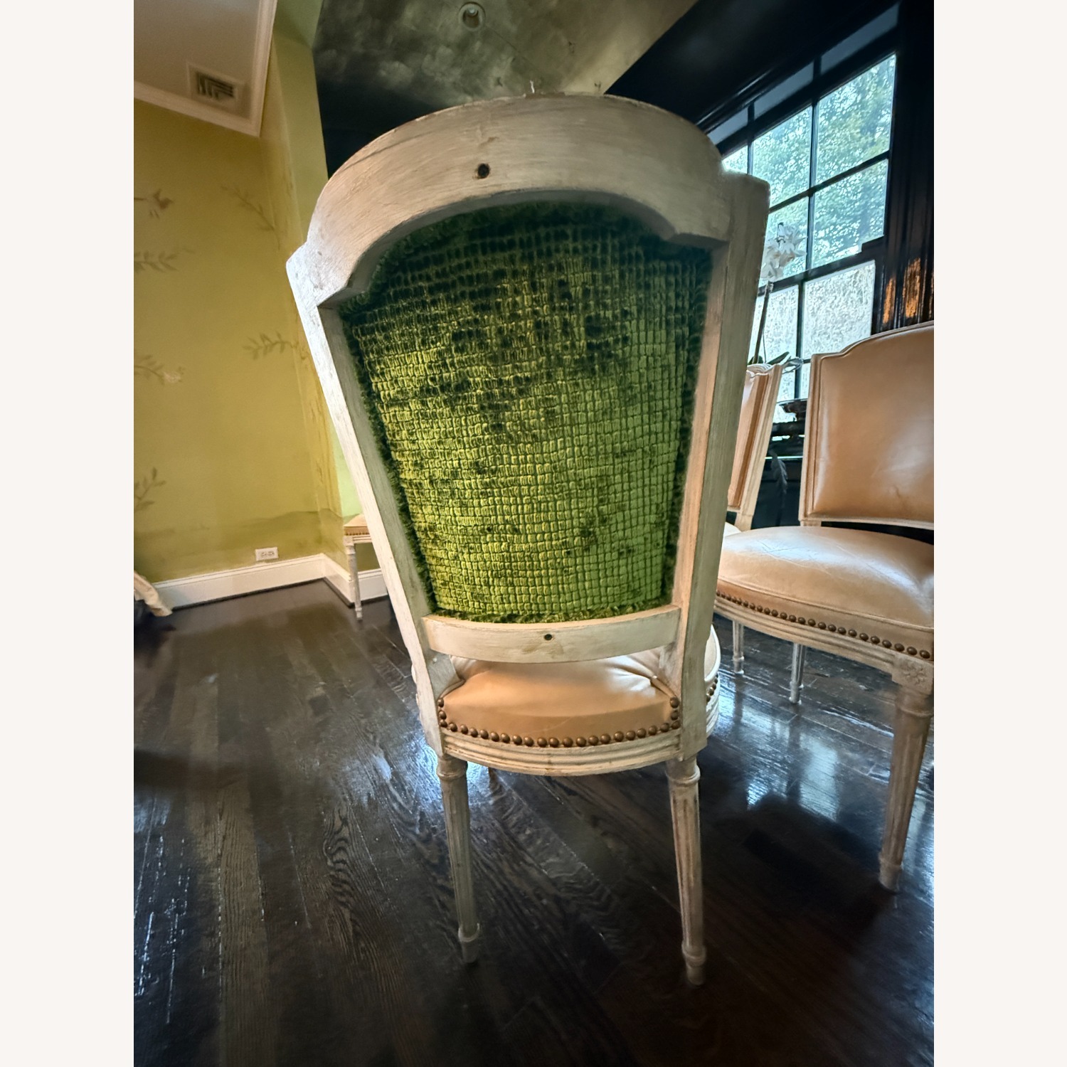 Vintage/Antique White Wood Dining Chairs - image-11