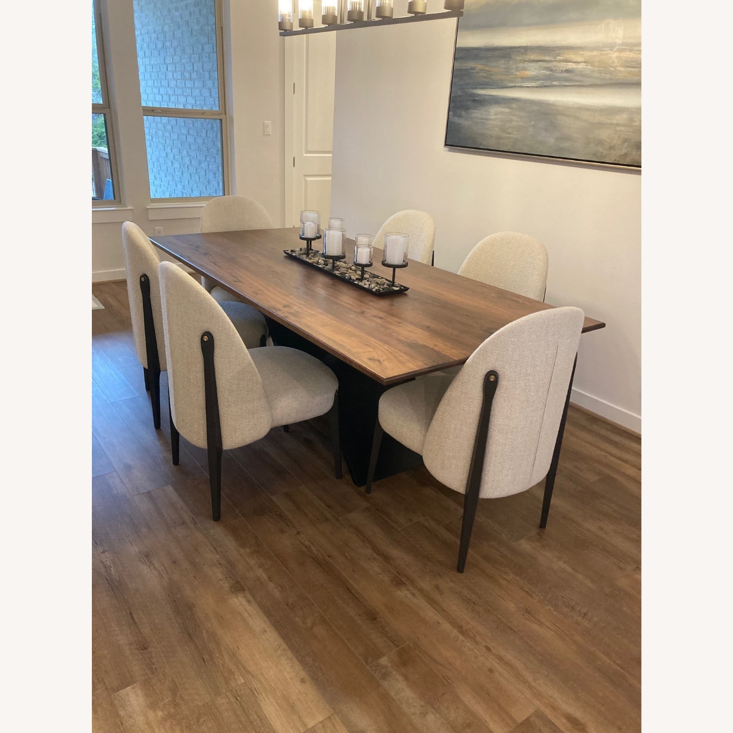 Arhaus Bottoni White Fabric Dining Chairs - image-2