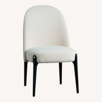 Arhaus Bottoni White Fabric Dining Chairs