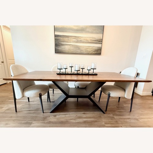 Used Arhaus Bottoni White Fabric Dining Chairs for sale on AptDeco