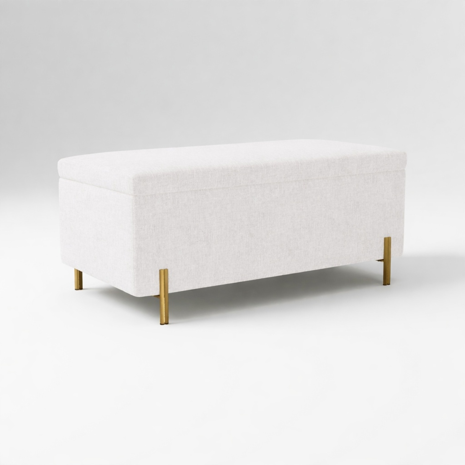 West Elm Mod White Boucle Bench - image-5