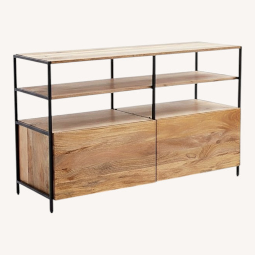 Used West Elm Industrial Orange Media Storage for sale on AptDeco