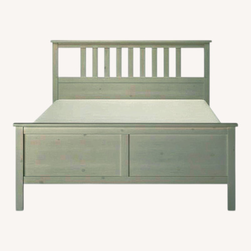 Used IKEA Hemnes White Wood Queen Bed for sale on AptDeco