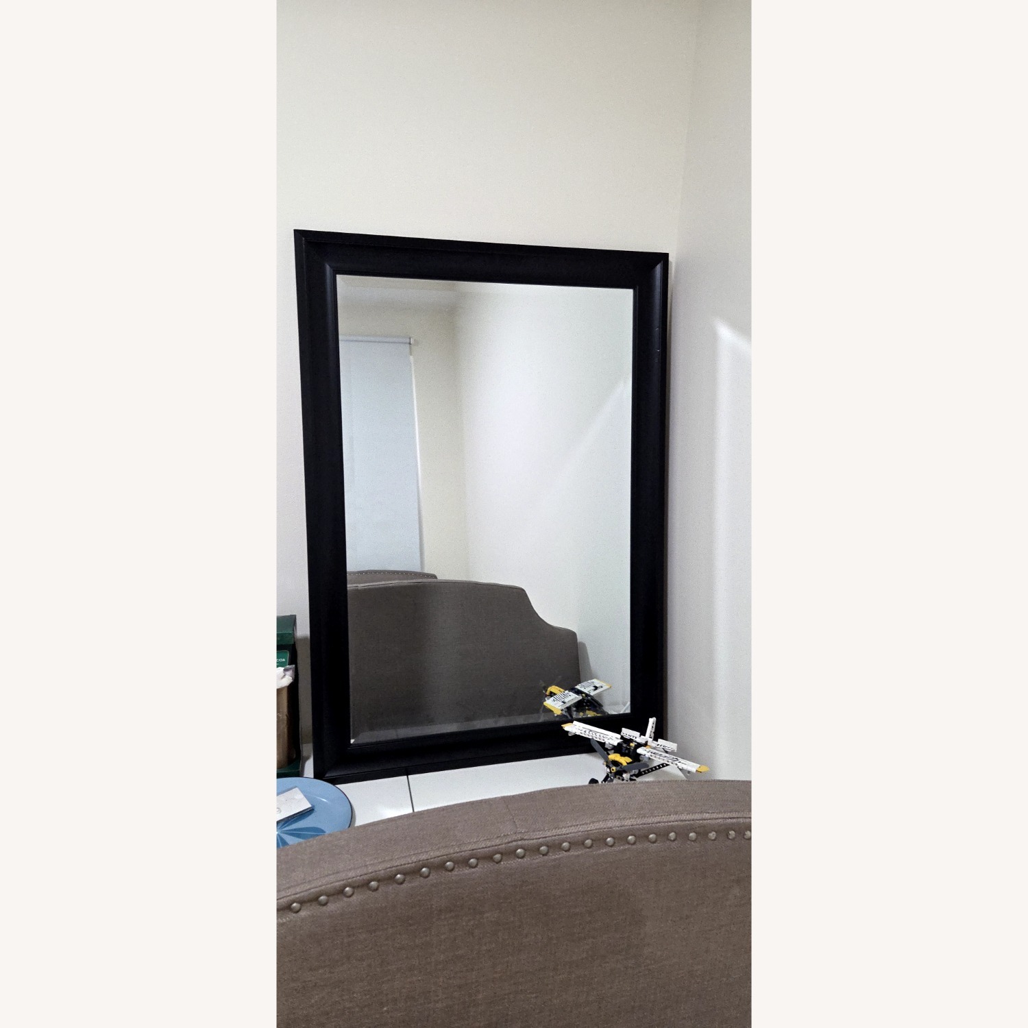 Black Wood Wall Mirror - image-2