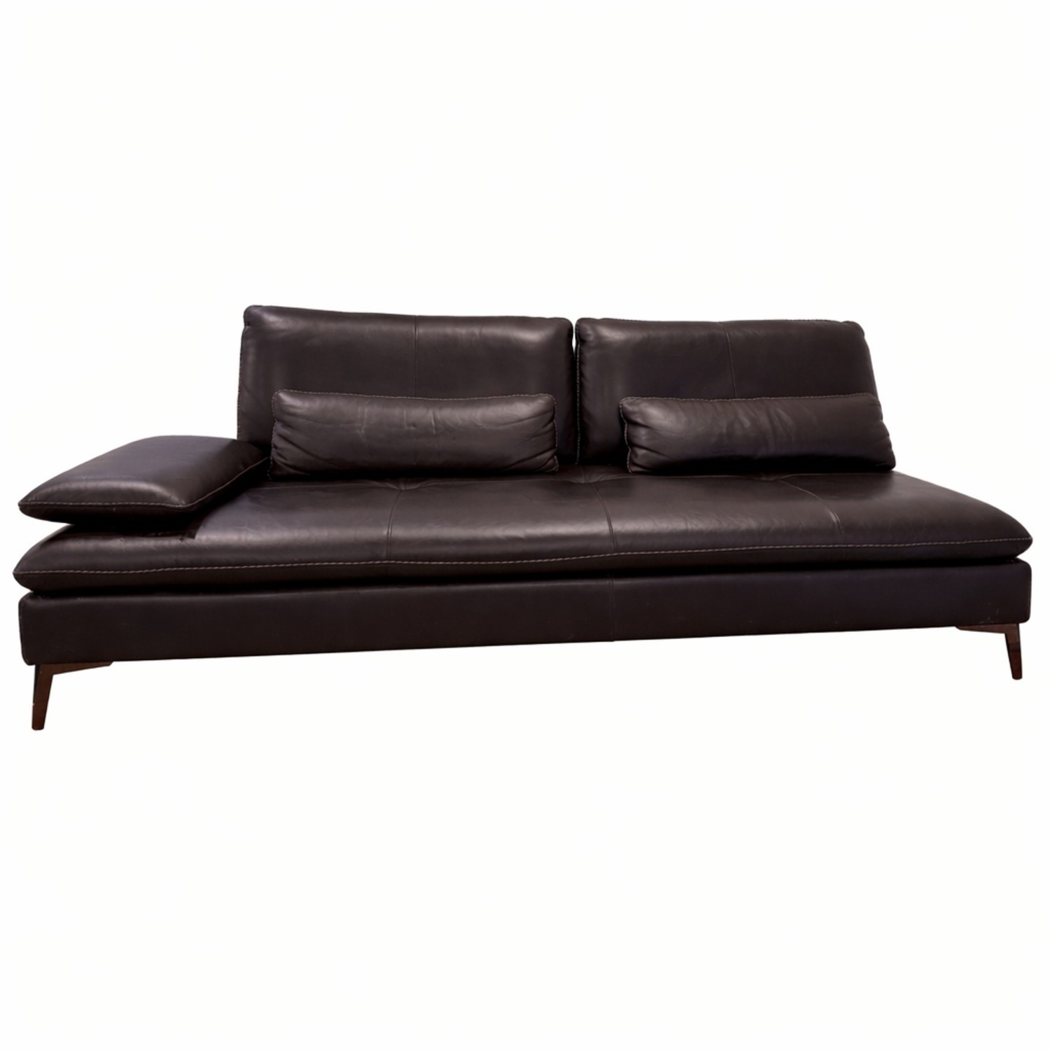 Roche Bobois Black Leather 3+ Piece Sectional - image-8