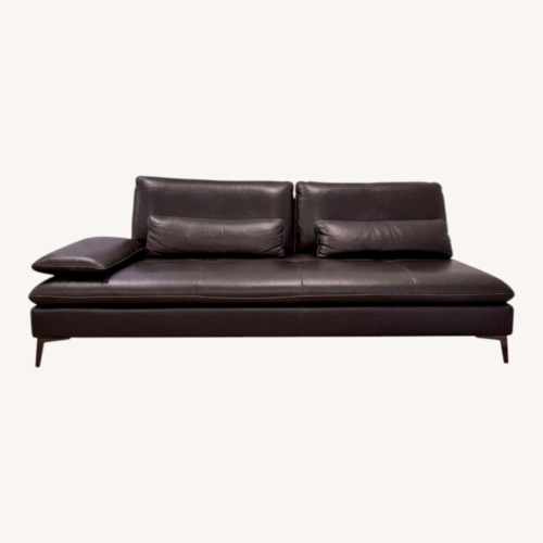 Used Roche Bobois Black Leather 3+ Piece Sectional for sale on AptDeco