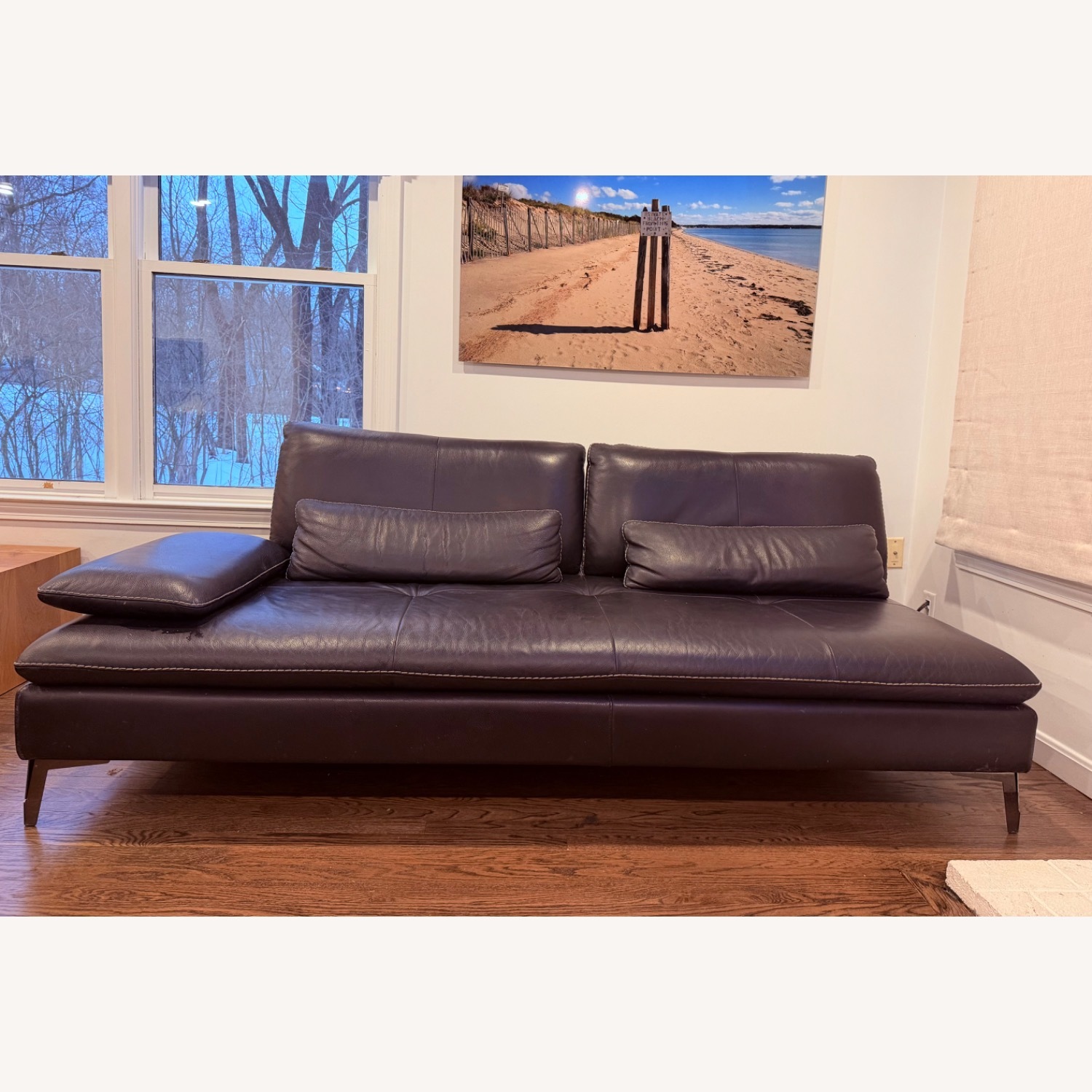 Roche Bobois Black Leather 3+ Piece Sectional - image-6