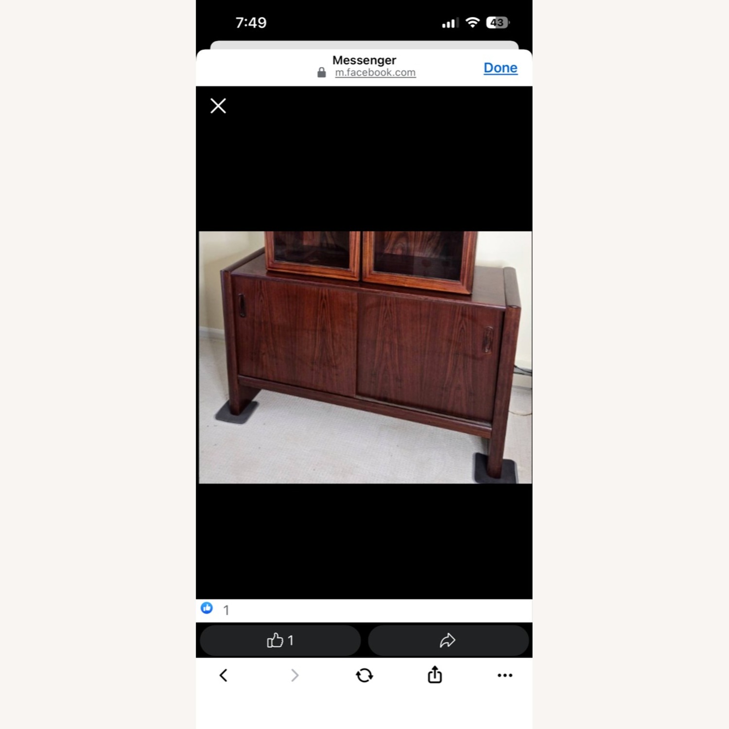 Vintage/Antique Dark Brown Wood Sideboard - image-5