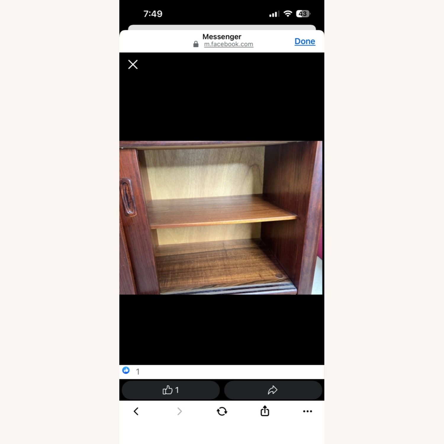 Vintage/Antique Dark Brown Wood Sideboard - image-4