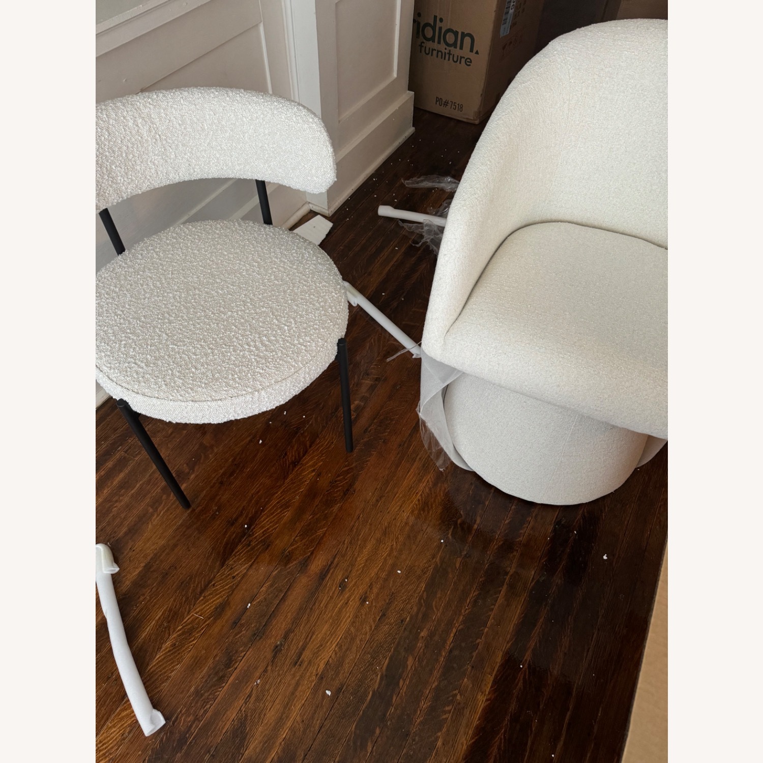 AllModern Sherwood Solid Back Boucle Side Chair (Set of 6) - image-1