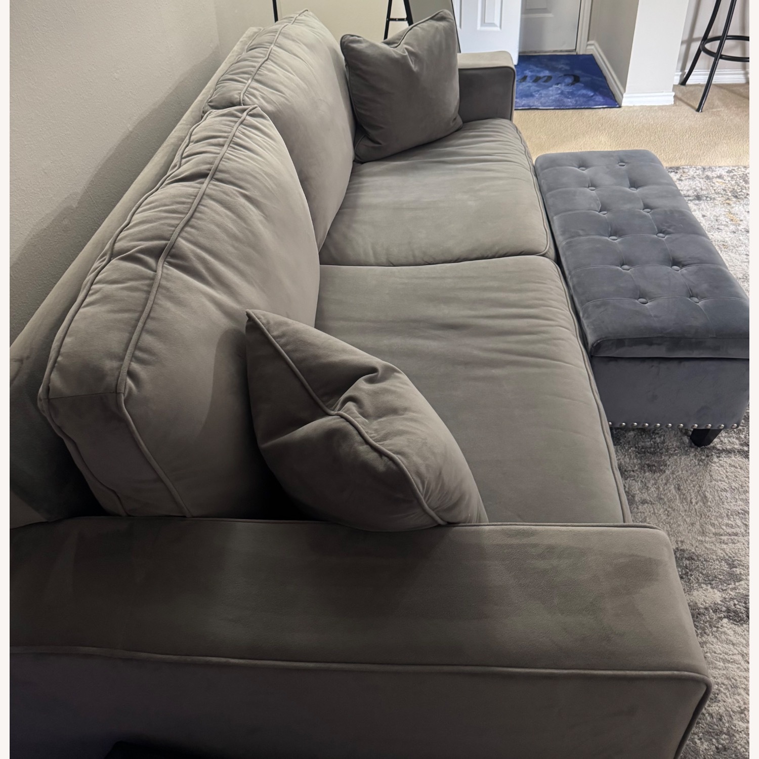 Gray 2 Seater Sofa - image-1