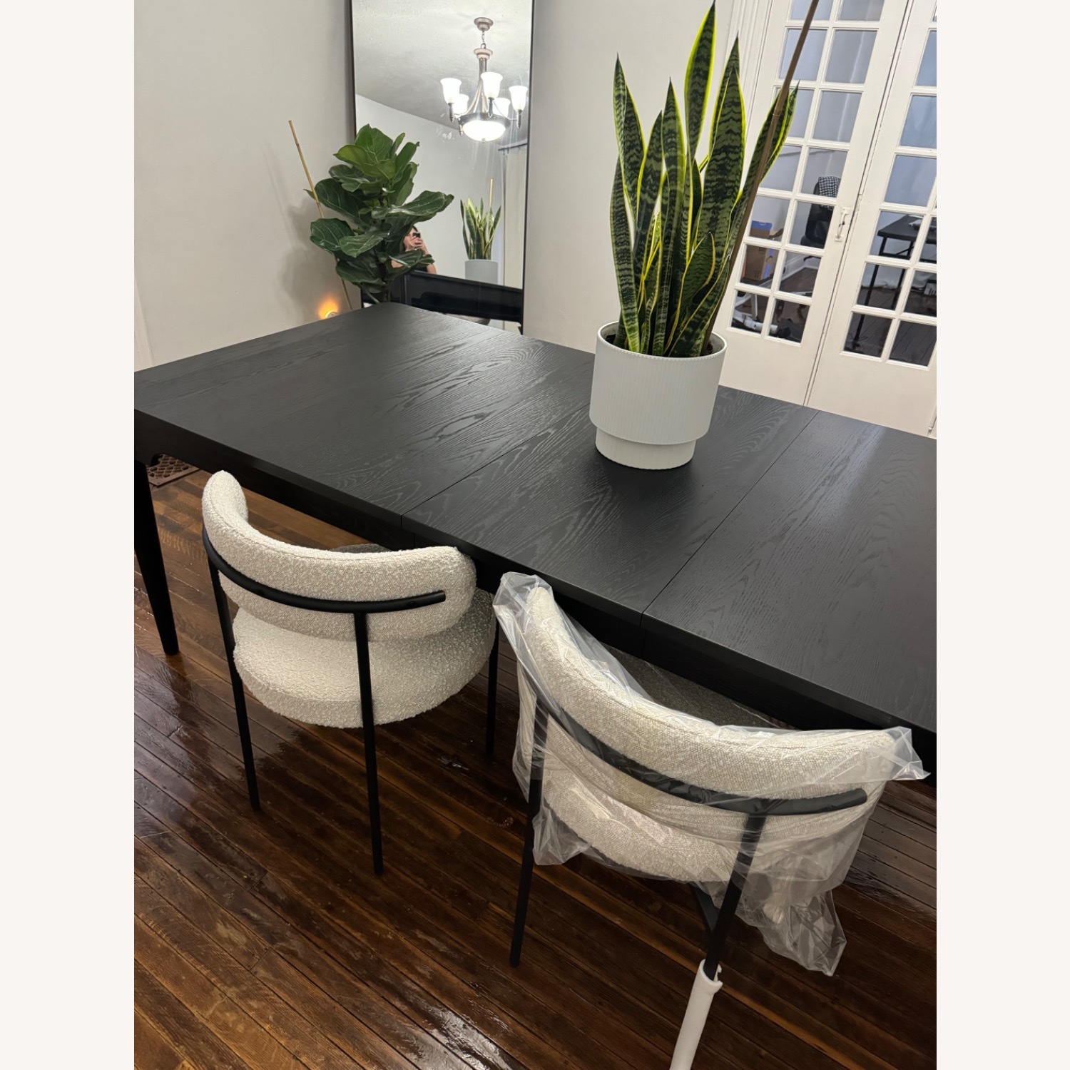 Austen Black Rectangular 72-90" Dining Table - image-1