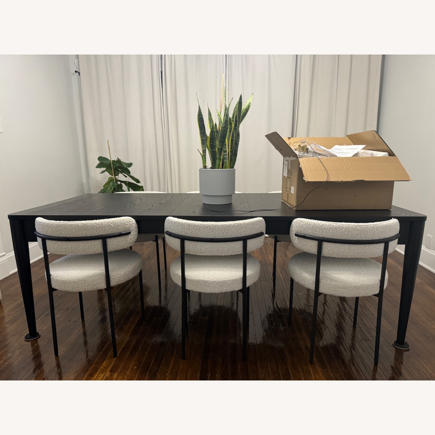 Austen Black Rectangular 72-90" Dining Table - image-9