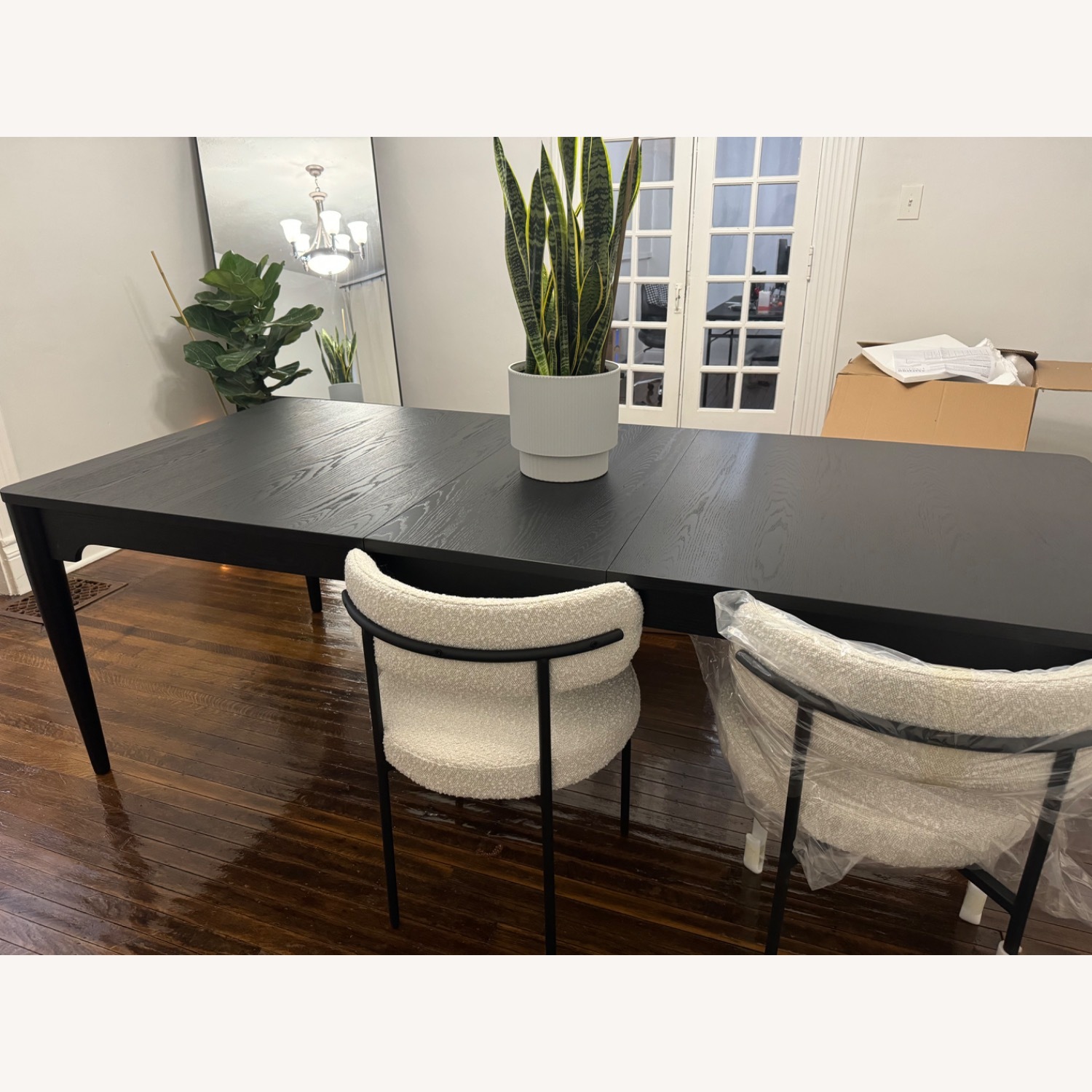 Austen Black Rectangular 72-90" Dining Table - image-3