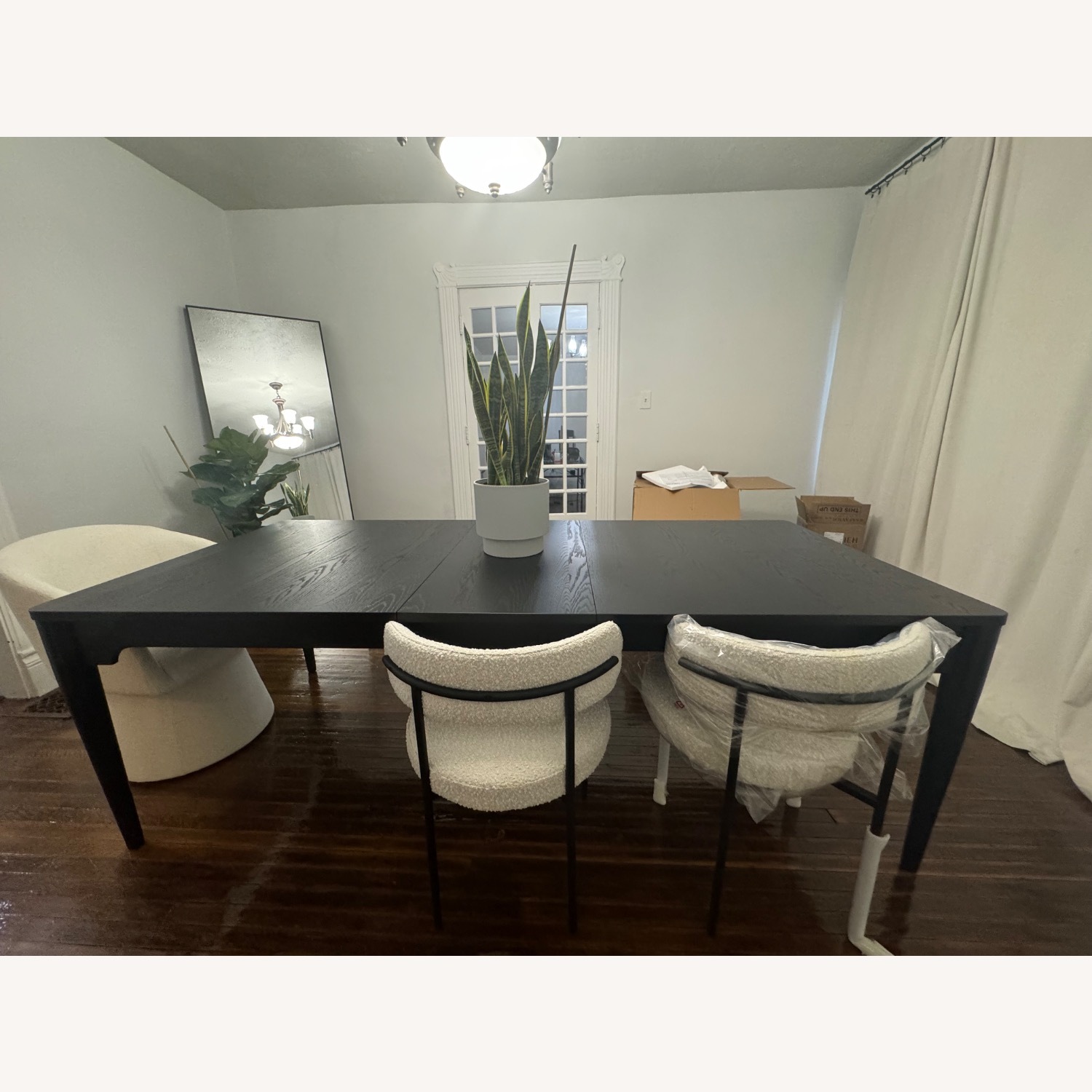 Austen Black Rectangular 72-90" Dining Table - image-7