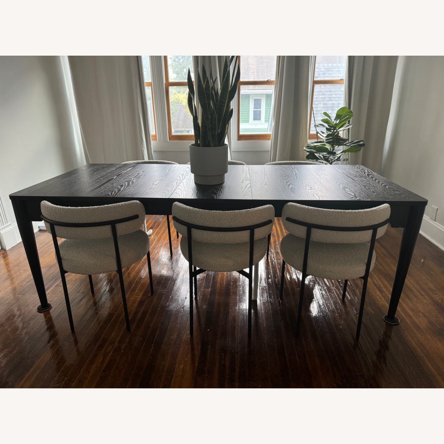 Austen Black Rectangular 72-90" Dining Table - image-8